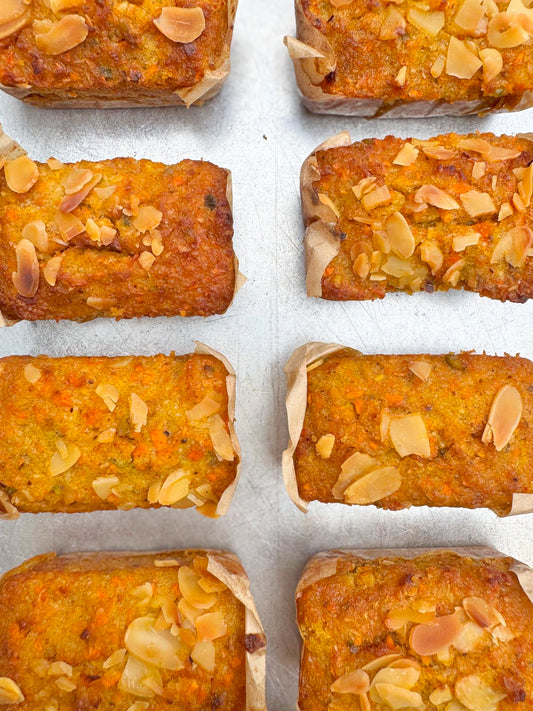 Mini Carrot & pistachio Loaves (gf)