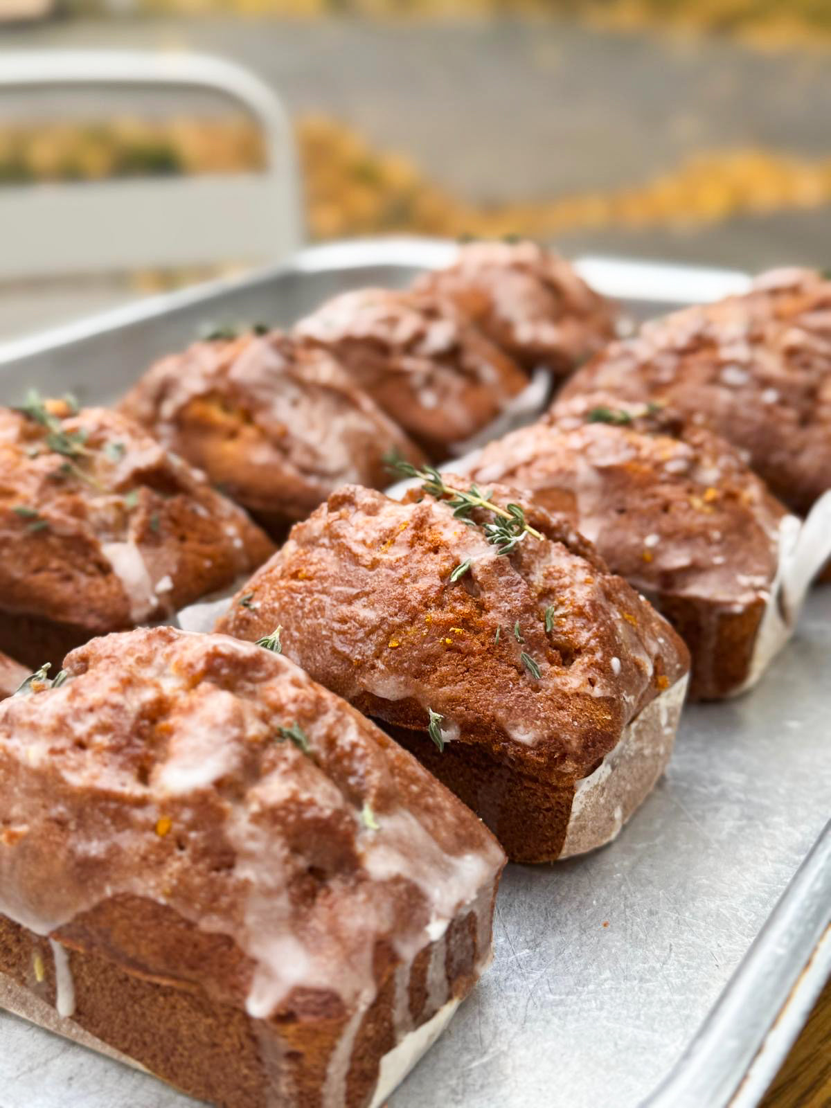 mini honey orange cake loaves