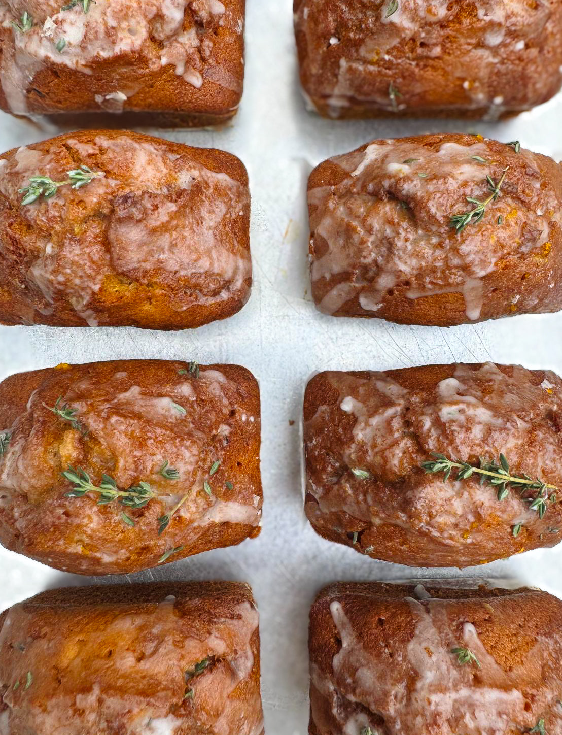 mini honey orange cake loaves