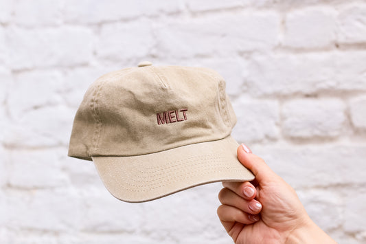 MELT Embroidered Brushed Cotton Cap | Vintage 5-Panel Cap