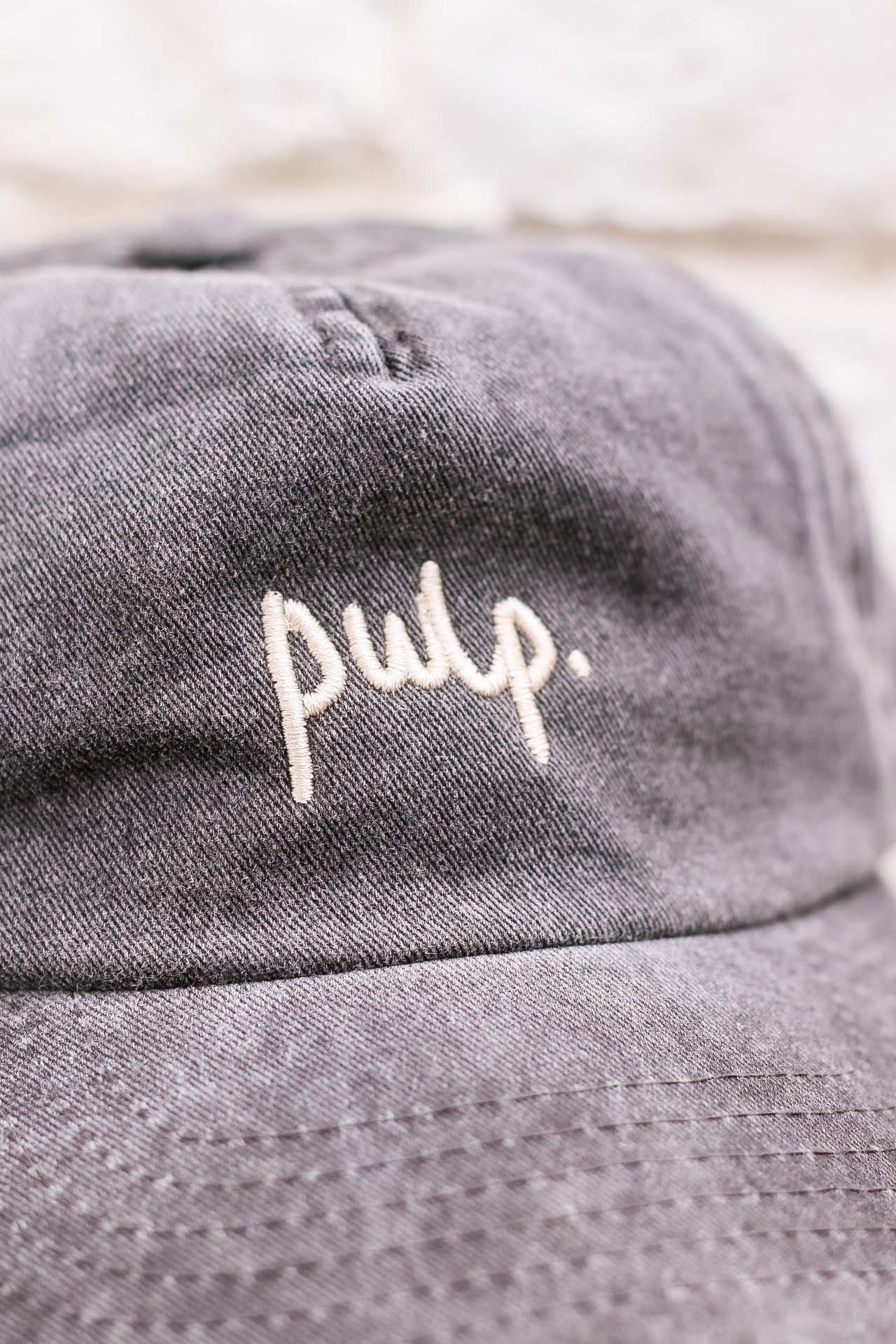 PULP Embroidered Brushed Cotton Cap | Vintage 5-Panel Cap