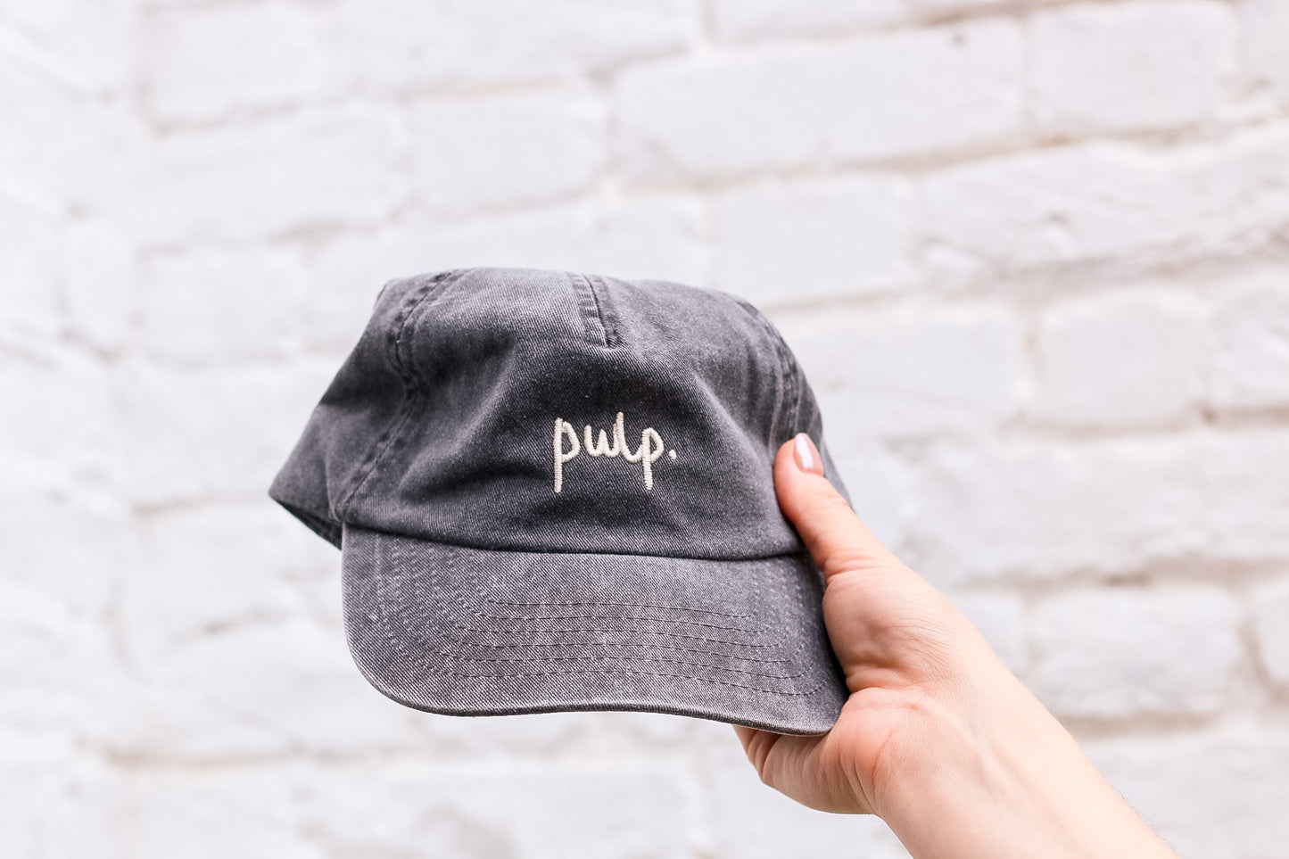 PULP Embroidered Brushed Cotton Cap | Vintage 5-Panel Cap