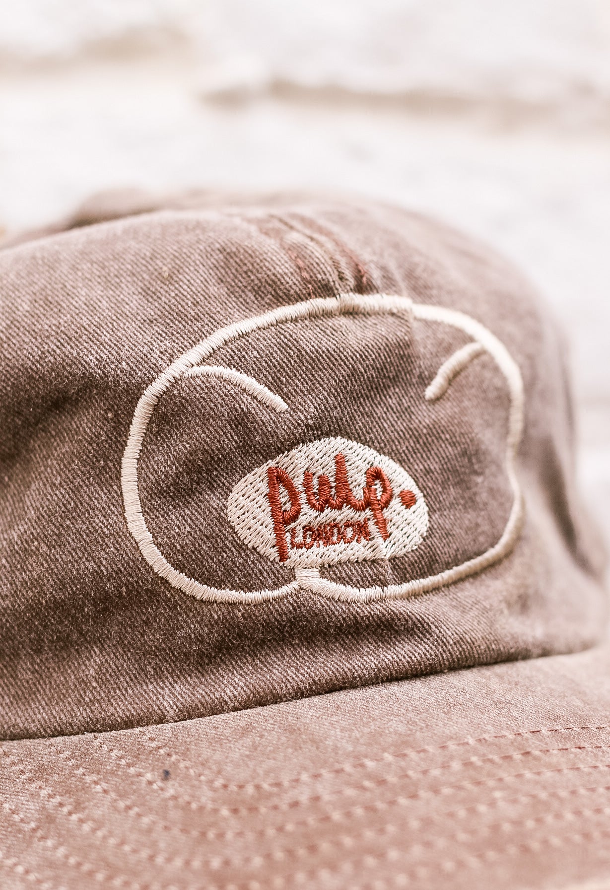 SCROLLSANT Embroidered Brushed Cotton Cap | Vintage 5-Panel Cap